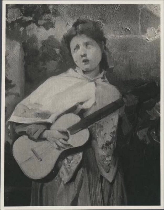 Donna con mandolino - Milano, Collezione Aquilino Verga